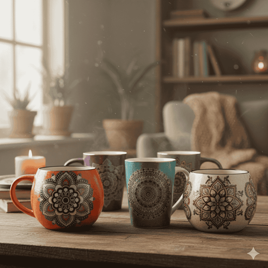 Mandala Print Ceramic Mug