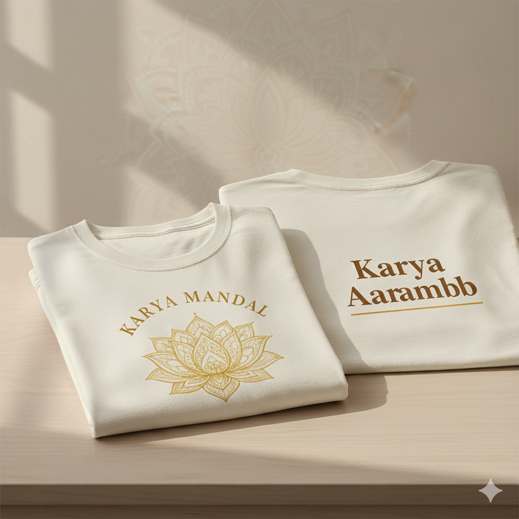 Off-White Sweatshirt | KARYA “Aarambh Series” | 320 GSM Cotton Fleece Minimal Streetwear