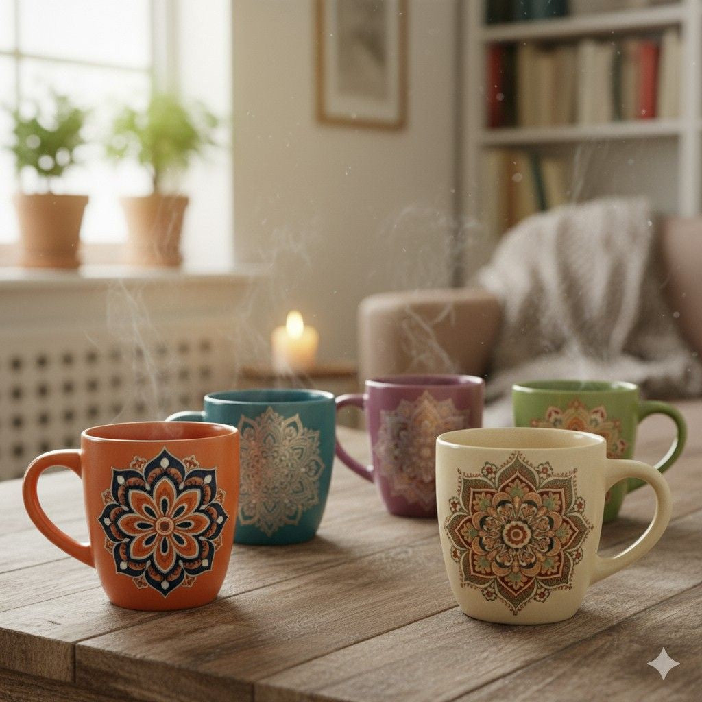 Mandala Print Ceramic Mug