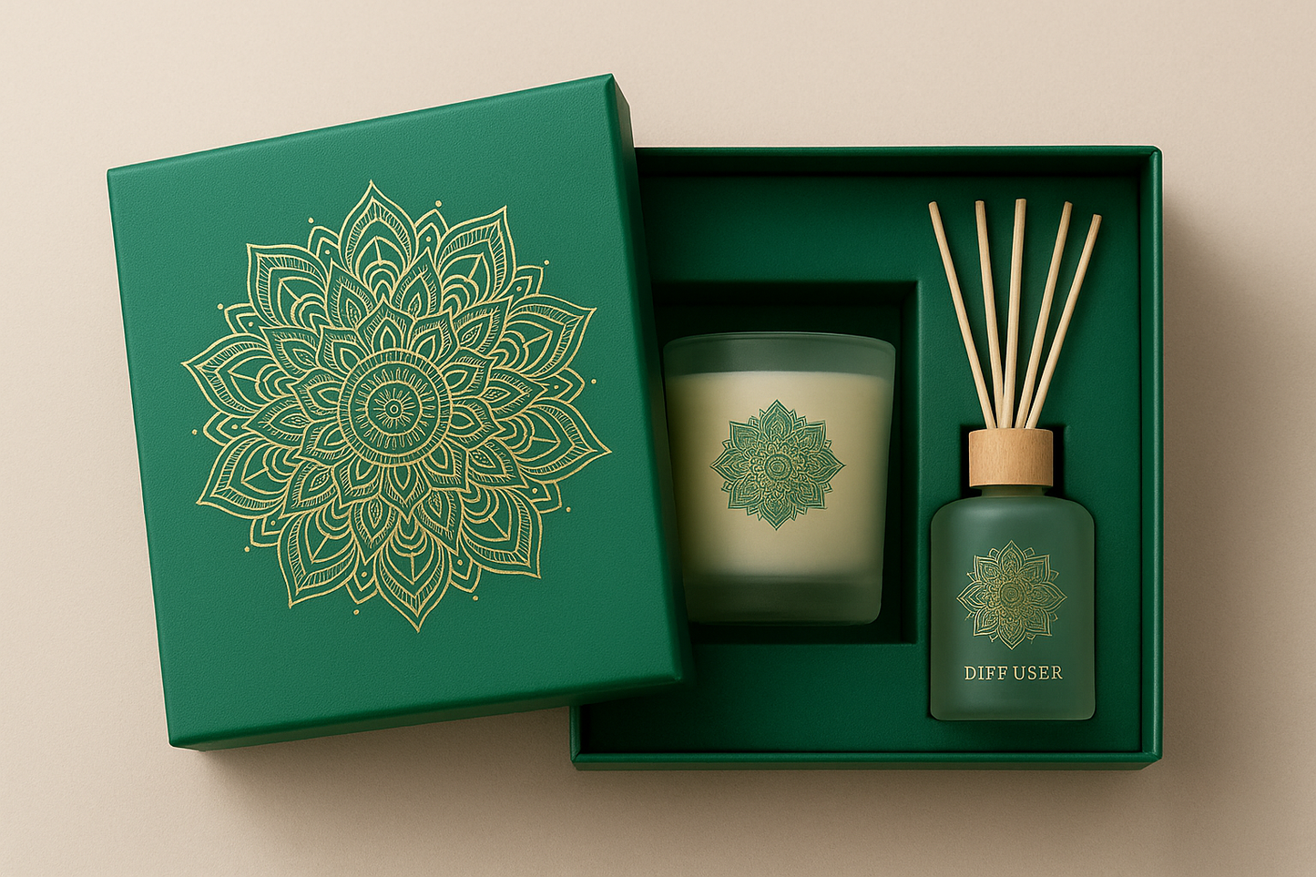 Scented Candle & Diffuser Set – Serenity, Elegance & Fragrance Combined