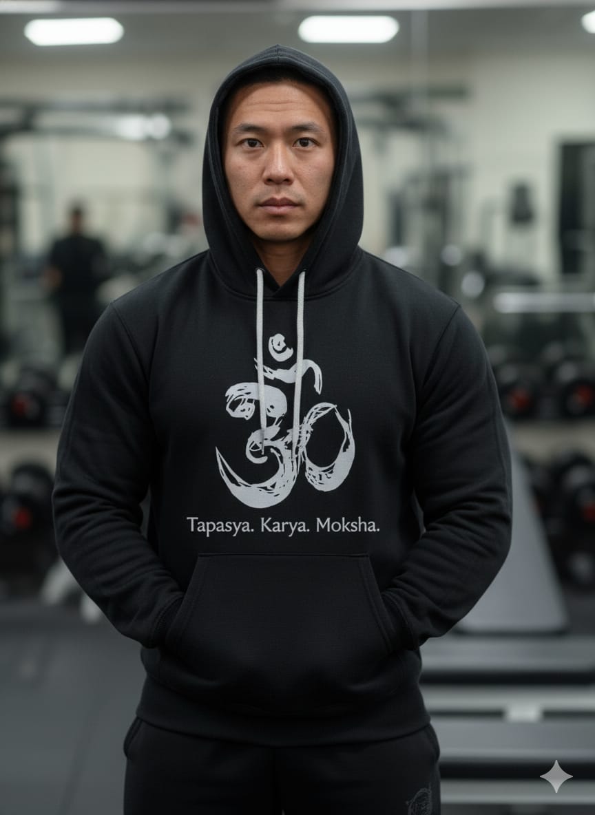black oversized hoodie karya tapasiya karya moksha front print

aum hoodie gym wear

spiritual streetwear hoodie black unisex

men hoodie cotton fleece gym

oversized hoodie women yoga wear karya