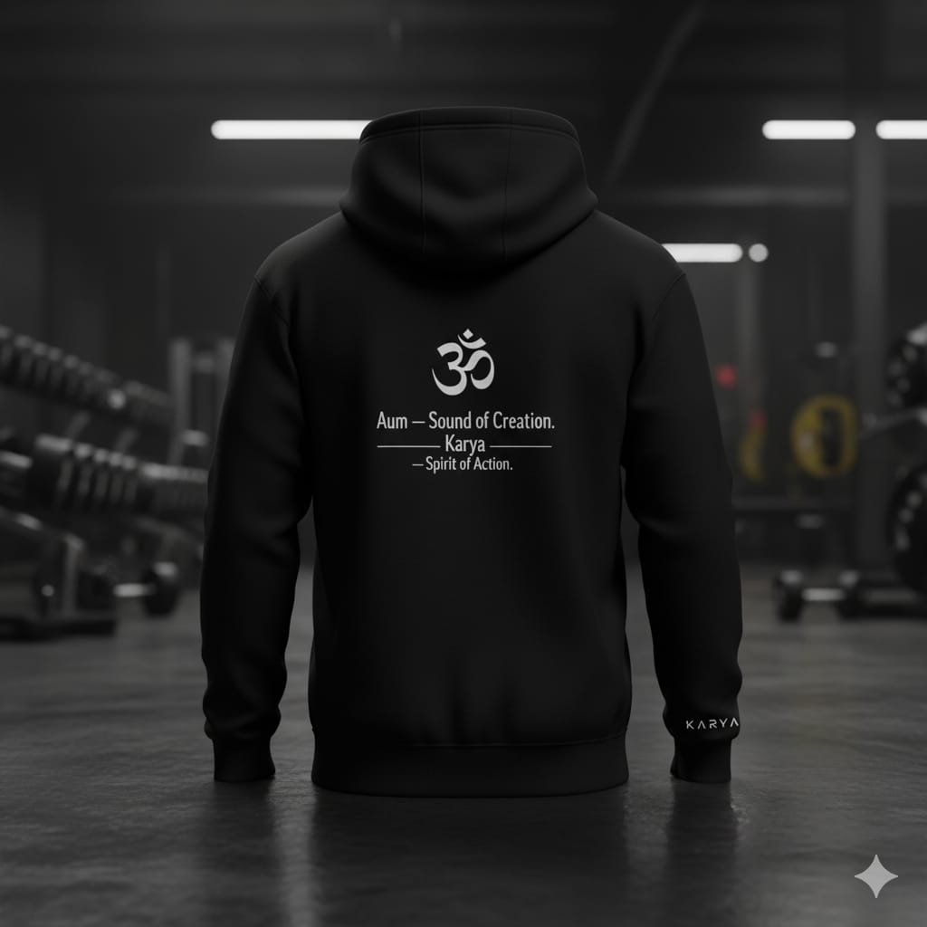 black oversized hoodie men women, premium cotton fleece hoodie, aum symbol hoodie