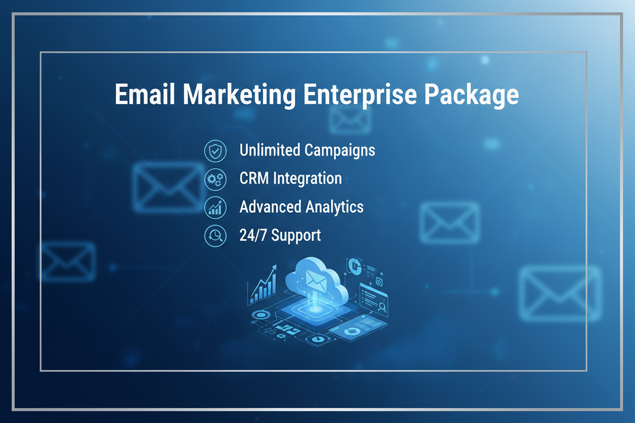 Email Marketing Enterprise Package
Unlimited Campaigns
CRM Integration
Advanced Analytics
24/7 Support